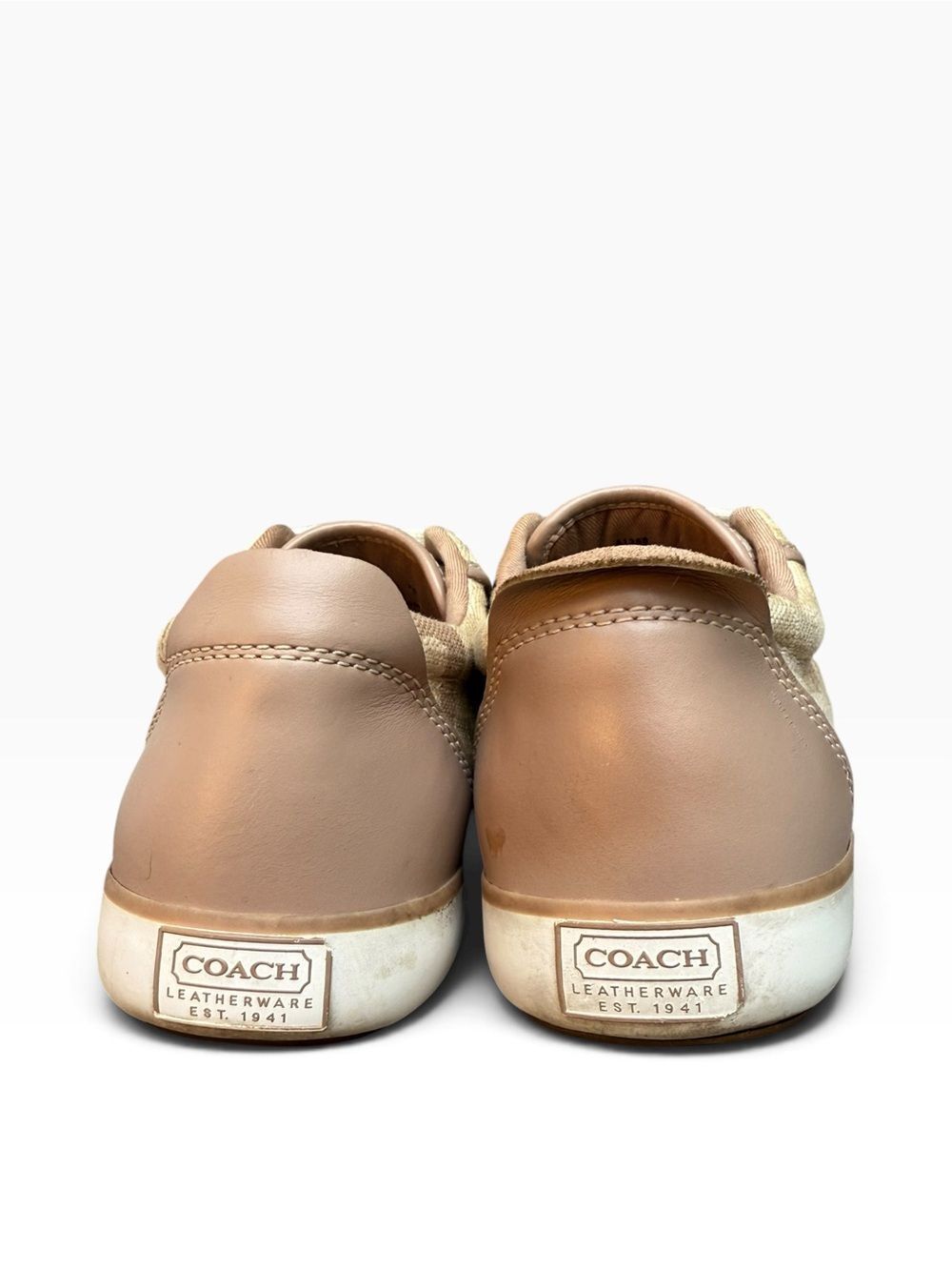 Coach Women’s Beige Barrett Signature Sneakers Shoes Size 7 - Picture 7 of 14